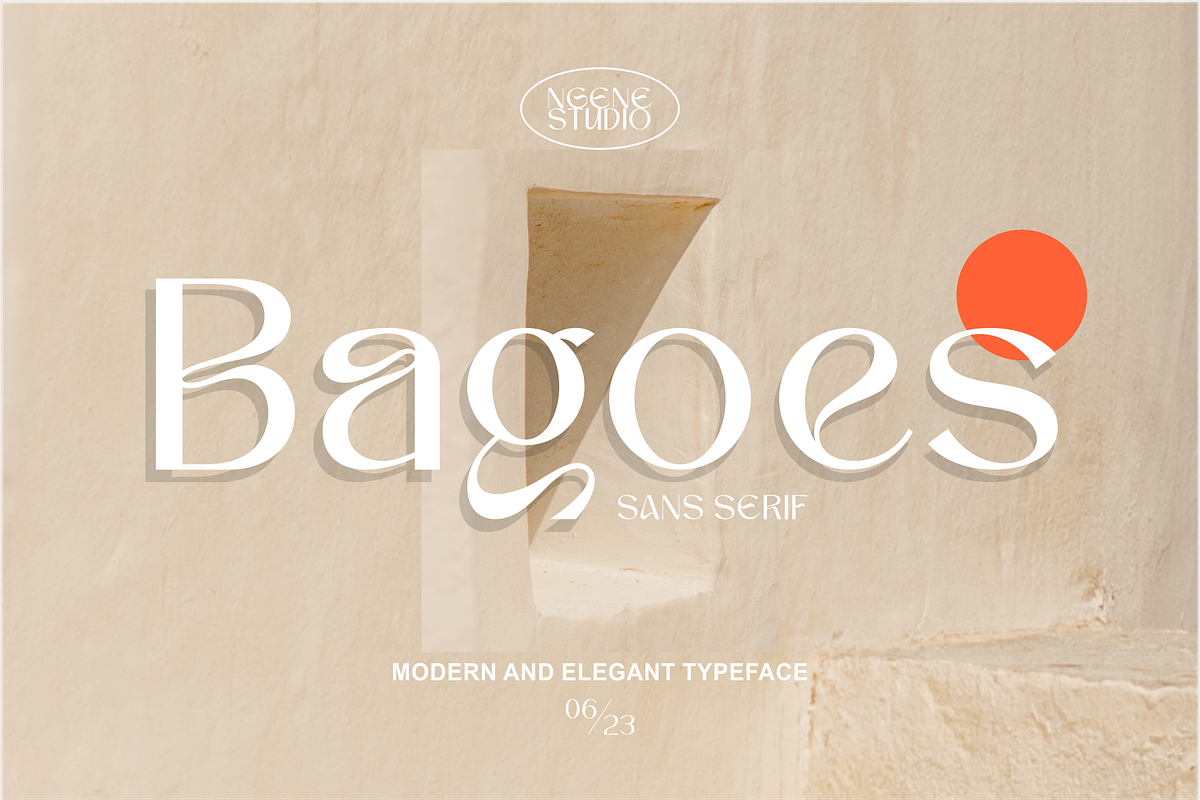 Bagoes, a Sans Serif Font by ngene (Photo 1 of 9)