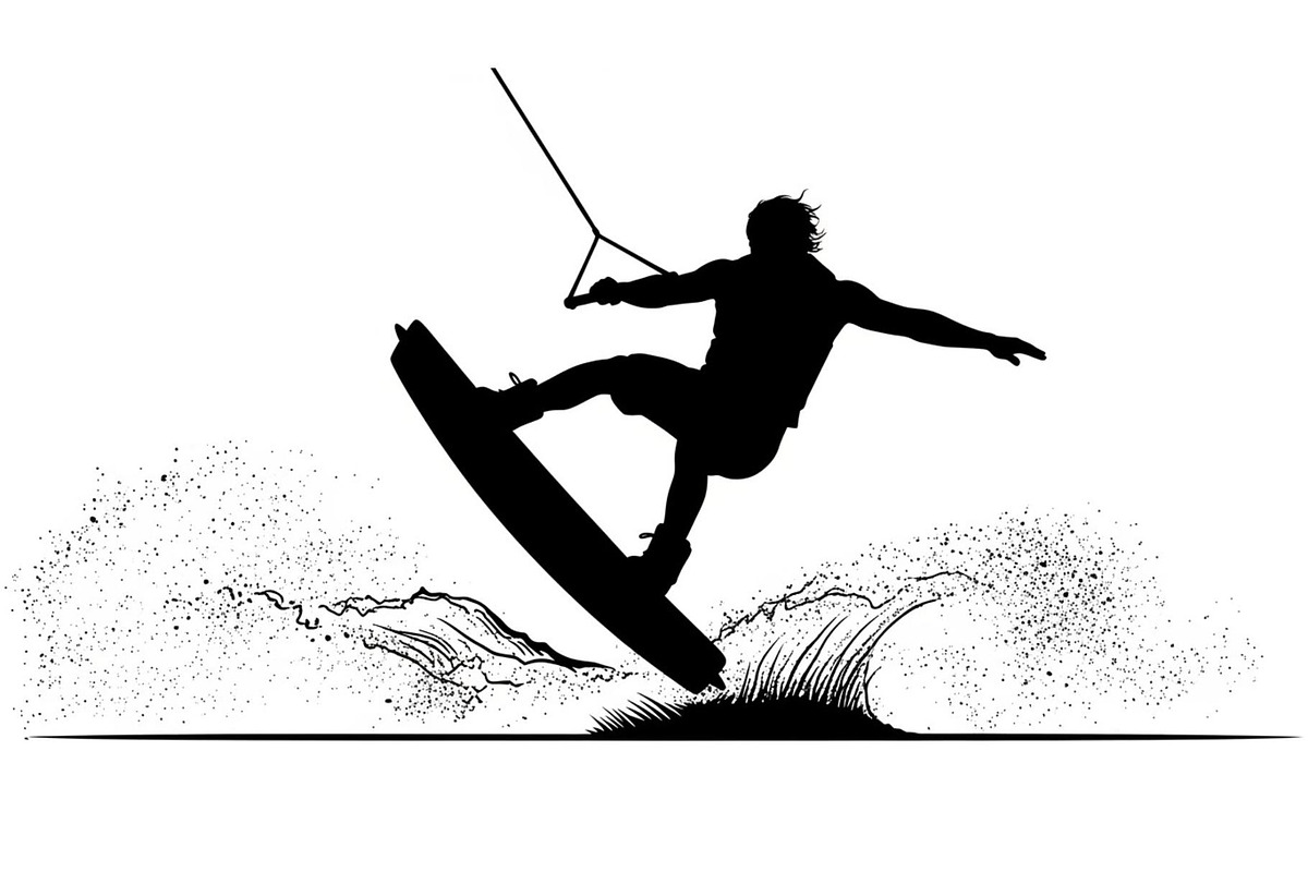 Water Ski Silhouette Vector Bundle, an Illustration by Designs_River (Photo 6 of 51)