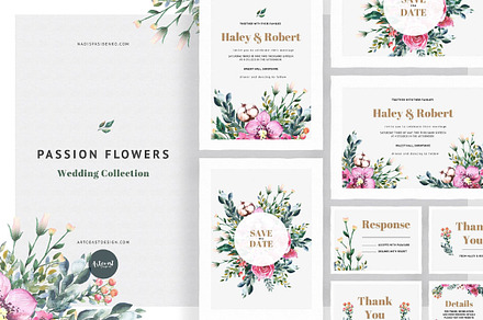 Passion Flowers Invitation