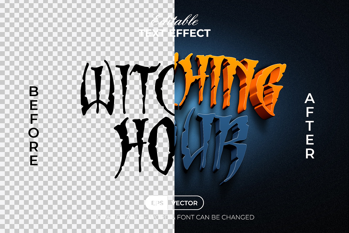 Halloween Text Effect 3D Style, a Layer Style Add-On by Mockmenot (Photo 2 of 3)