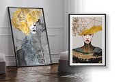 Golden female print poster, a Decorative Illustration by Muzi pear studio (Thumbnail 5 of 10)