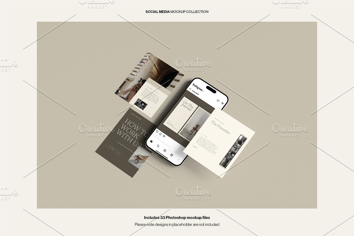 Social Post & Square Mockup Bundle, an iPhone Mockup by Moyo Studio (Photo 13 of 16)