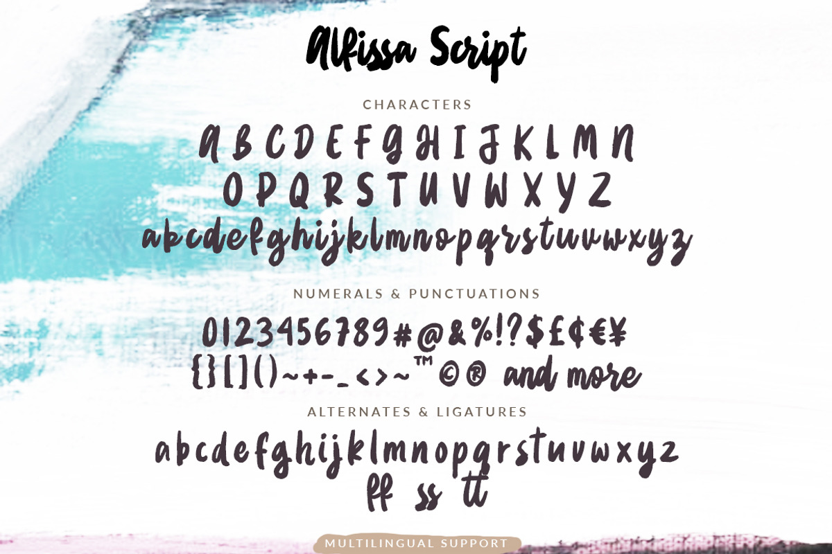 Alfissa - Brush Font, a Script Font by Weape Studio (Photo 8 of 8)