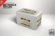 Rectangle Tin Can Mockup, a Packaging Mockup by INCDesign (Thumbnail 1 of 5)