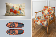 Retro flower mood patterns set, a Pattern Graphic by Veleri (Thumbnail 5 of 9)