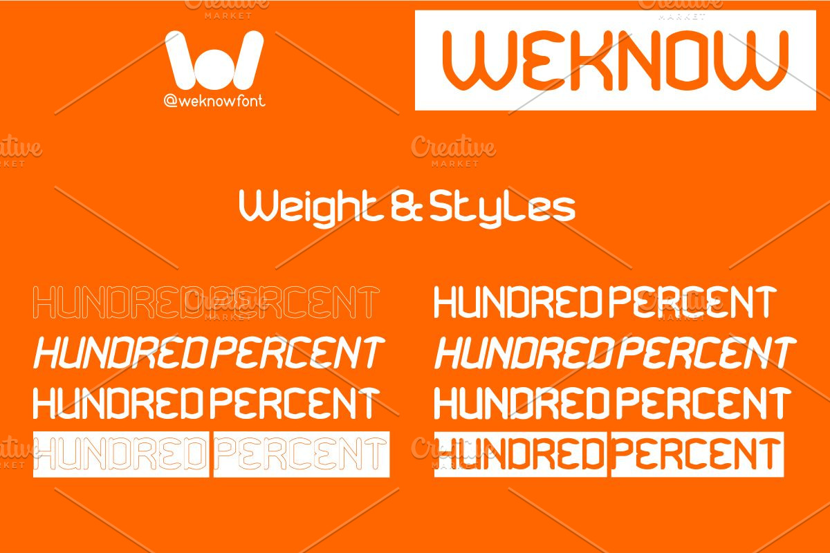 Hundred Percent font, a Font by weknow (Photo 7 of 8)