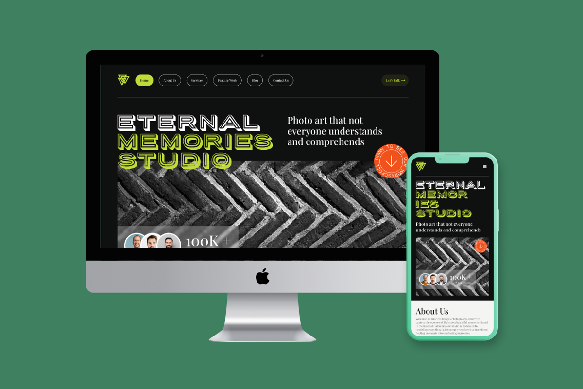 Photography Web Landing Page UI KIT, a Landing Page Template by UICreative (Photo 4 of 4)