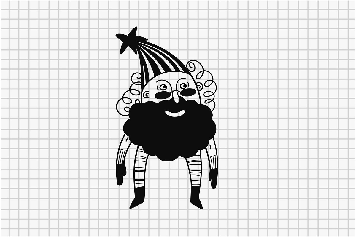 Christmas Gnomes Hand Drawn Set, an Illustration by Art's and patterns (Photo 7 of 7)