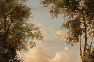Pastoral Countryside Path Wallpaper, a Decorative Illustration by Virgo Studio