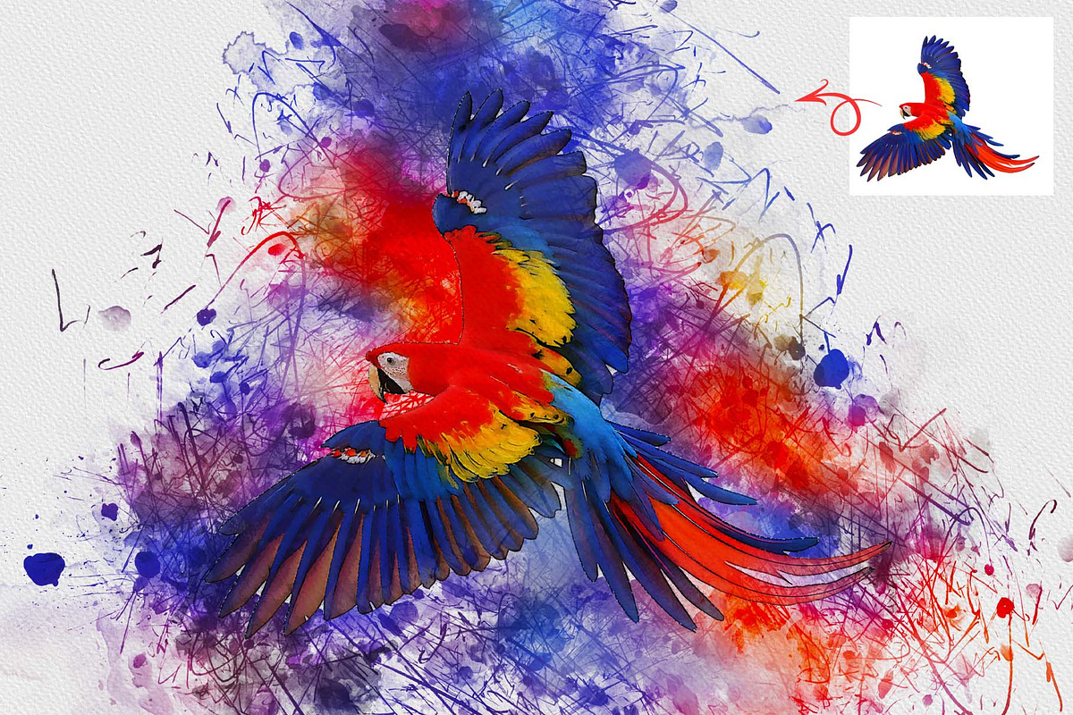Ink & Watercolor Art PhotoshopAction, an Action Add-On by MRI STUDIO (Photo 8 of 11)