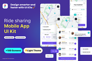 Ride Sharing App iOS UI Kit