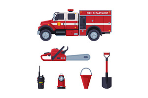 Firefighting Equipment and, an Object Illustration by TopVectors