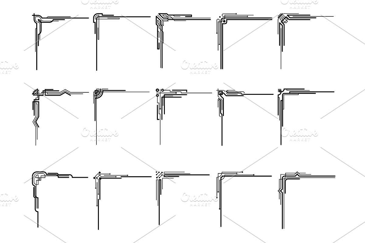 Art deco frame corners, an Illustration by Things for designers