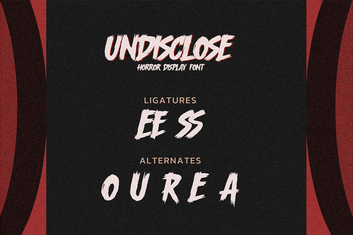 UNDISCLOSE - Horror Display Font, a Font by Gassstype (Photo 7 of 8)