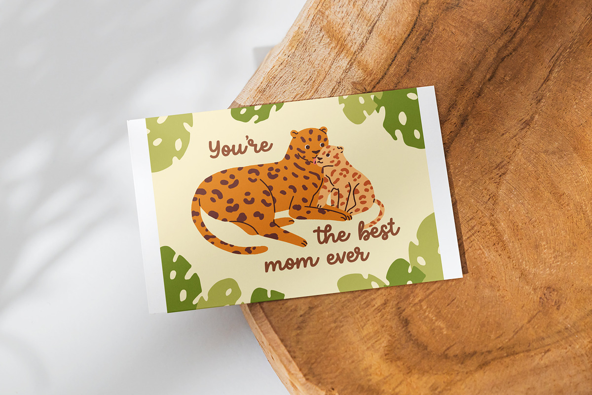 Happy Mothers day cards with animals, a Background Graphic by Good Studio (Photo 10 of 10)