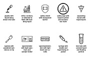 Chemistry & biology lab Icon Set, an Outline Icon by Nurlan's shop (Thumbnail 5 of 6)