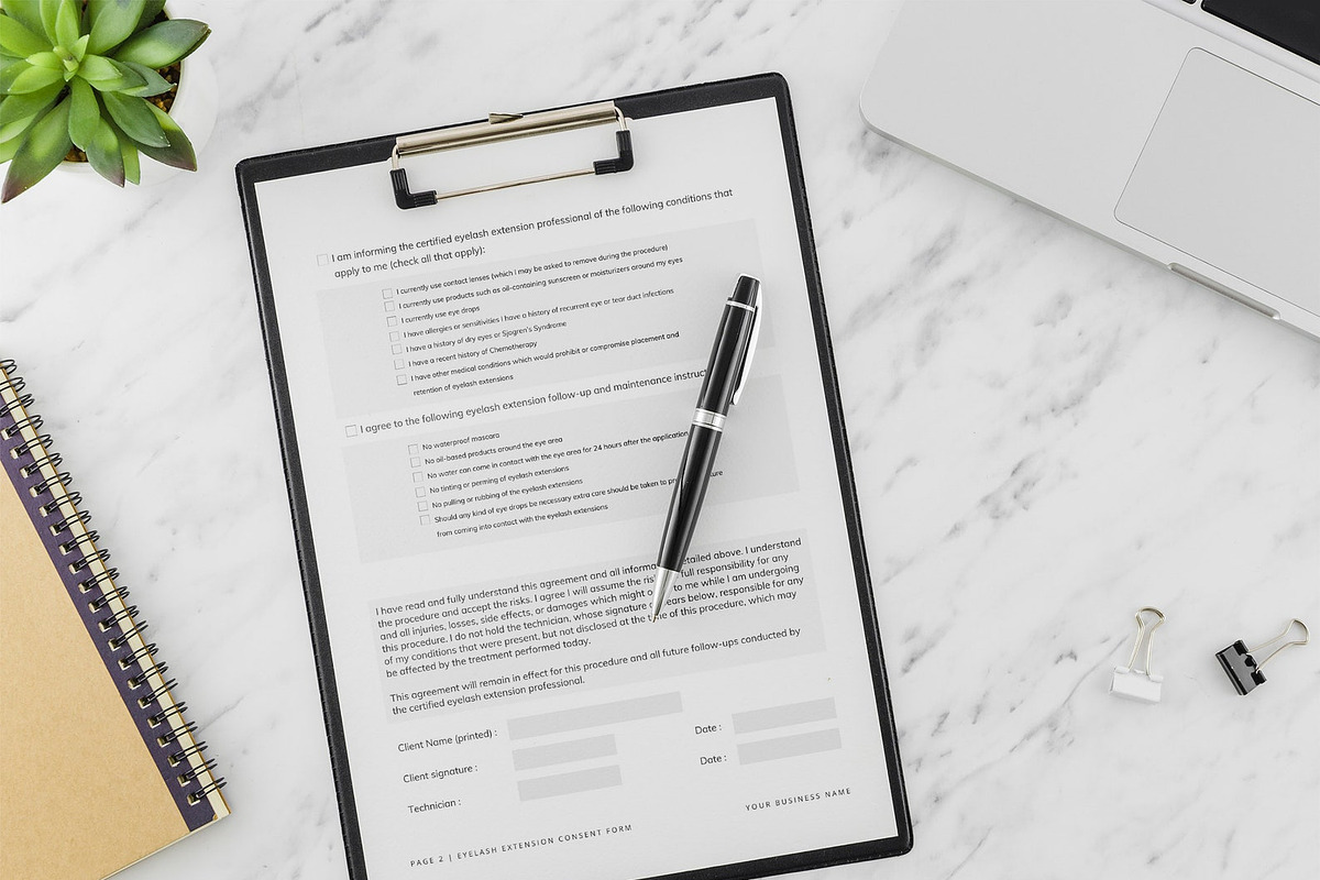 Eyelash Consent Form, a Websites & App Template by SwitzerShop (Photo 8 of 9)
