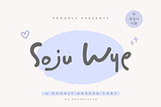 Soju Wye – Doodly Korean Font, a Handwritten Font by Bayuktx (Thumbnail 1 of 8)
