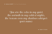 Nahla Script Regular, a Script Font by Debut Studio (Thumbnail 4 of 16)
