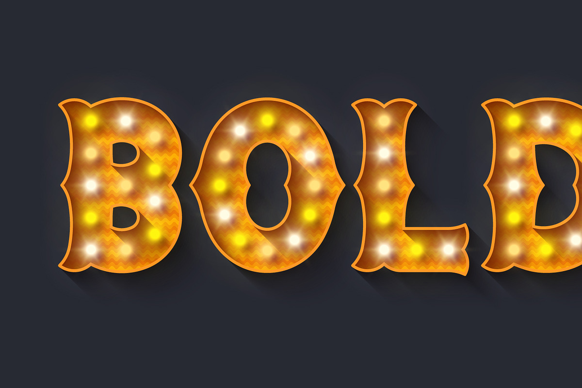 Retro marquee show alphabet design, an Object Graphic by RevelStockart (Photo 3 of 10)
