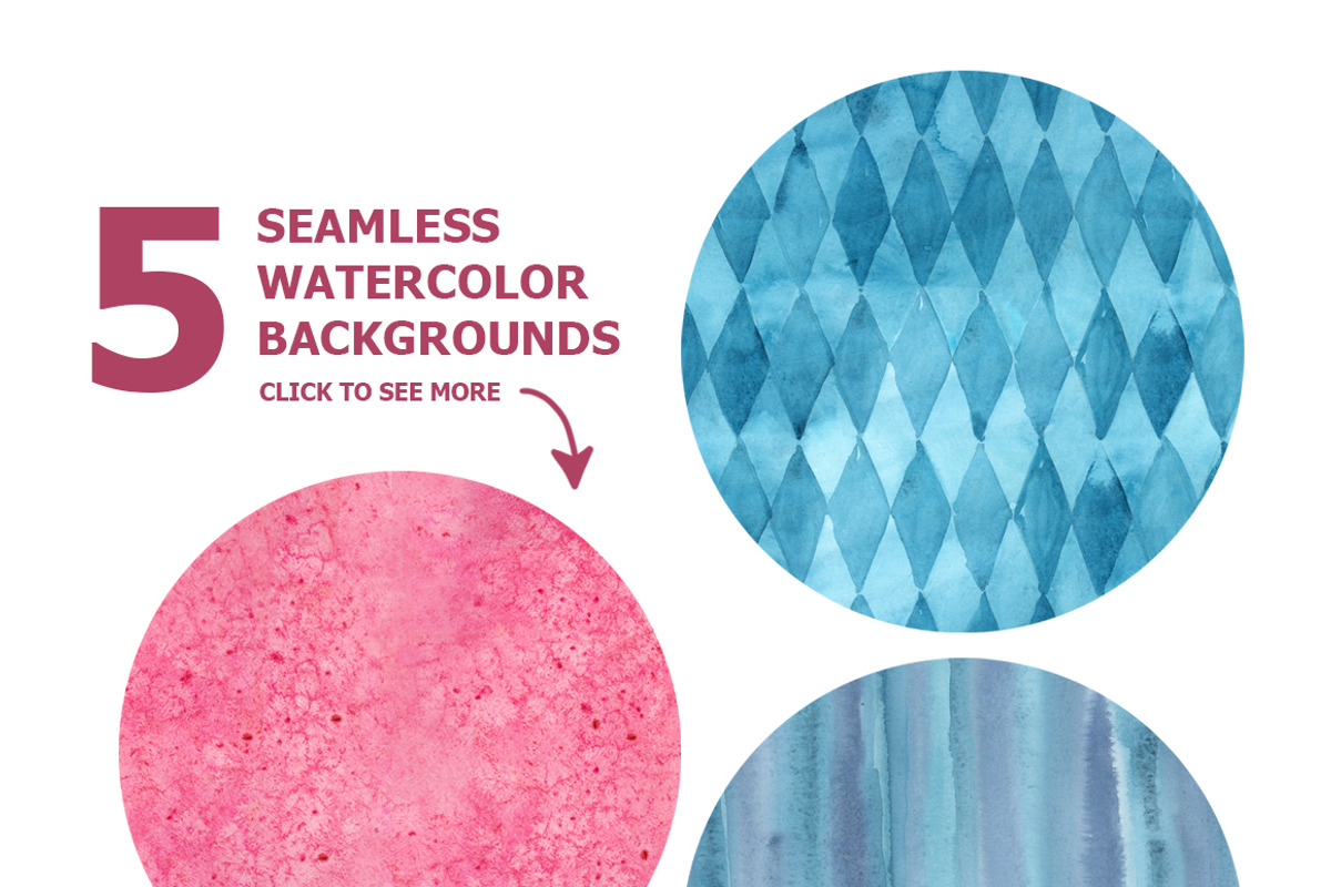 Watercolor seamless pattern, a Pattern Graphic by katyabuslaeva (Photo 3 of 3)