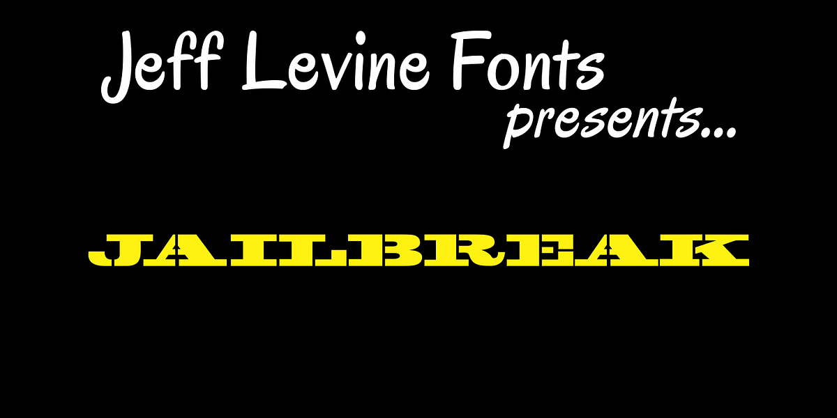 Jailbreak JNL, a Slab Serif Font by Jeff Levine Fonts