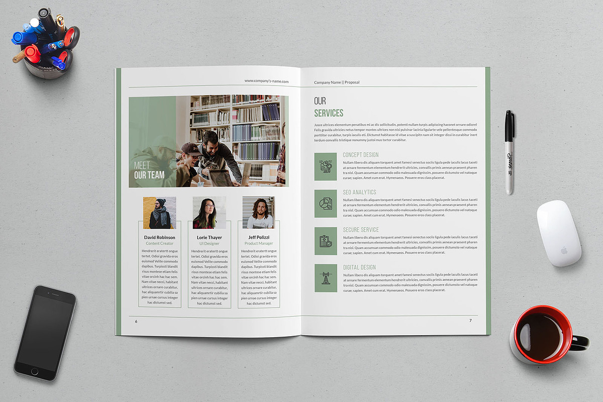 Company Profile Business Proposal, a Brochure Template by Divergent Studio (Photo 5 of 9)