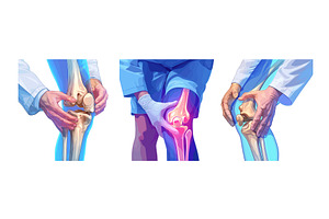 Knee joint. Leg bone arthritis pain, an Object Illustration by Stock-Smart-Start