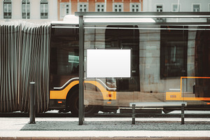 Blank Bus Stop Poster Mockup, a Business Photo by SkyNext