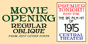 Movie Opening JNL, a Serif Font by Jeff Levine Fonts (Thumbnail 1 of 5)