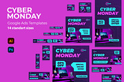 Cyber Monday Google Ads Banner, a Marketing Template by kerismaker (Thumbnail 1 of 4)