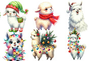 Funny Christmas Llama clipart, an Illustration by Designworld (Thumbnail 3 of 4)