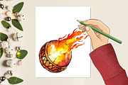 Lacrosse Watercolor Cliparts, an Illustration by RobertsArt (Thumbnail 4 of 7)