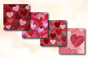 Red & Pink Hearts Texture Digital Pa, a Background Photo by RobertsArt (Thumbnail 3 of 5)