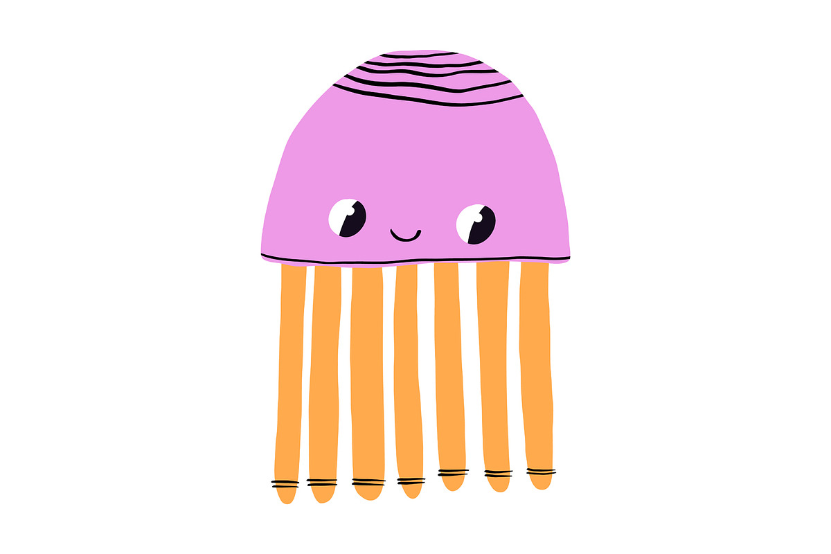 Cute Mediterranean Sea Life Clipart, a Seasonal Illustration by the_myro (Photo 4 of 6)