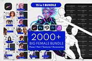 Big Female Procreate Bundle, a Brush Add-On by Selentaori Studio (Thumbnail 1 of 20)