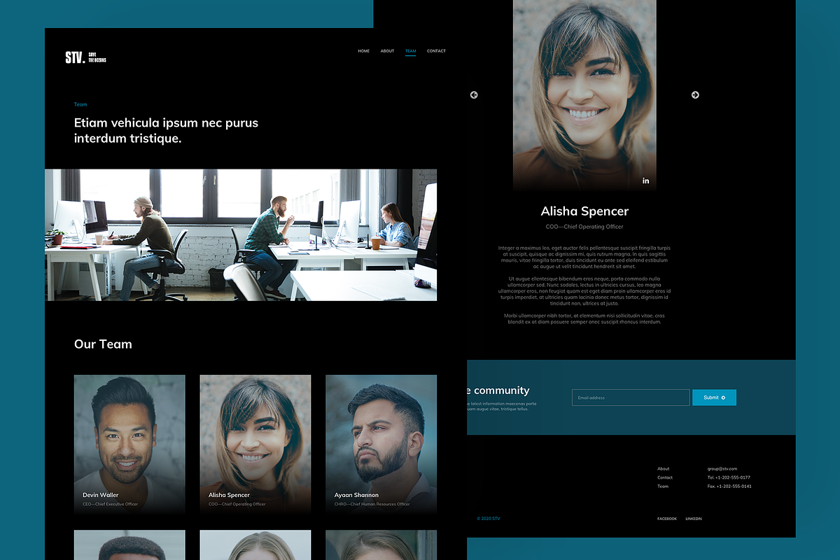 Dark Design Website PSD, Sketch, XD, a Landing Page Template by TIB Digital (Photo 3 of 6)
