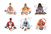 Women fortune tellers set + posters, a Person Illustration by PaperTrident (Thumbnail 1 of 16)