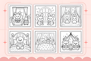 Cozy Friends Coloring Pages, an Animal Illustration by Coco Bloom (Thumbnail 3 of 5)