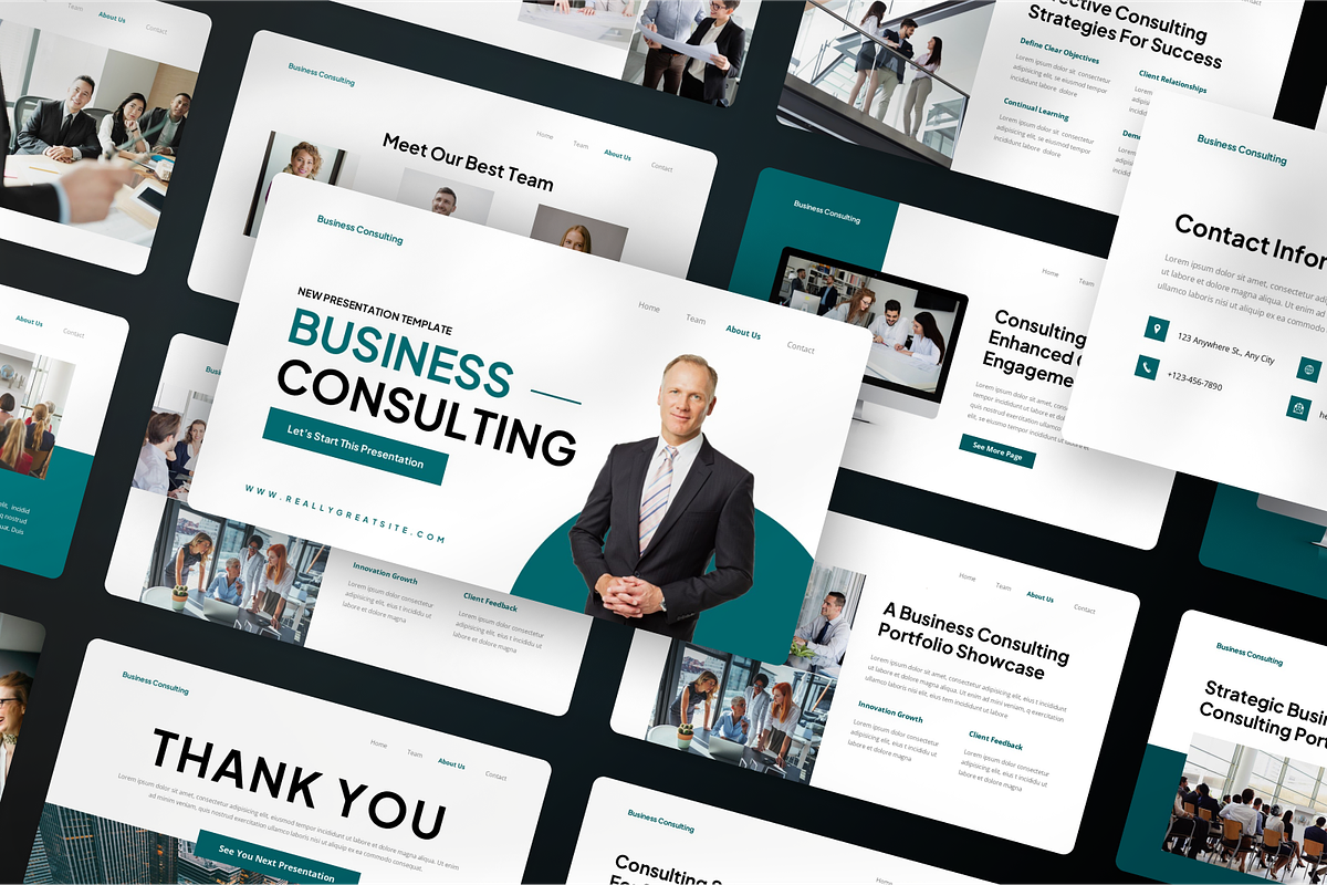 Business Consulting Google Slide, a Presentation Template by SquidPixey (Photo 6 of 7)