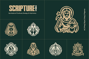 Scripture Symbols Set, a Solid Icon by Creative Stall