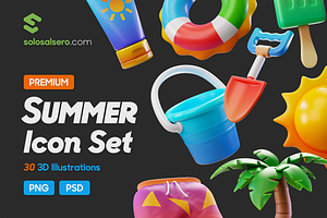 Summer - 3D Illustration Pack