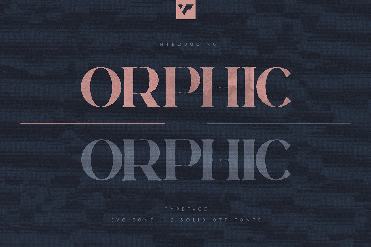 Orphic Typeface - SVG + Solid fonts, a Serif Font by VP Fonts (Photo 1 of 10)