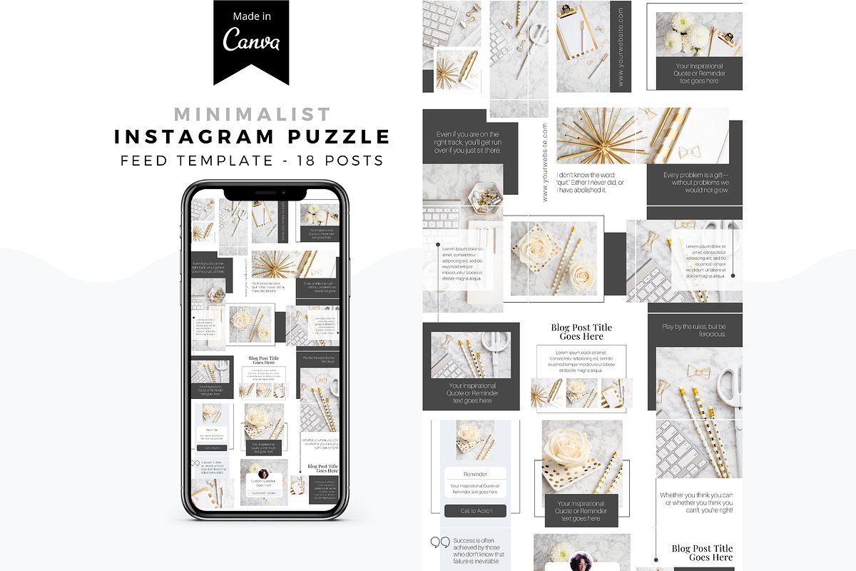 MINIMALIST Complete Template Set, a Marketing Template by The Blog Creative (Photo 8 of 10)