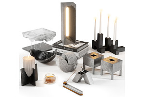 Decorative table set 1, an Object 3D Model by Archidizer