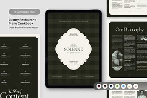 Restaurant Cookbook Forest Edition, a Brochure Template by productype1