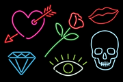 Neon Sign Shapes Vector Pack, a Food Illustration by Catty Studio (Thumbnail 3 of 7)