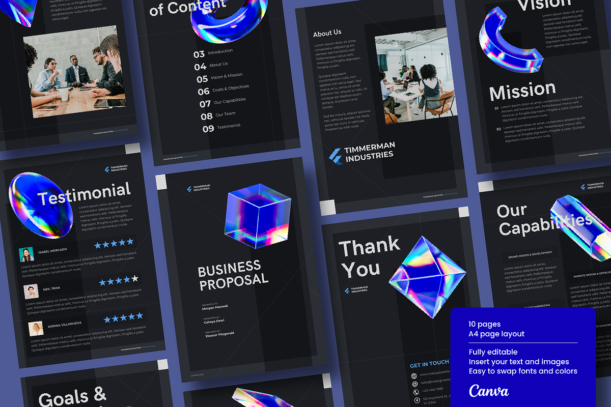 Business Proposal Template 3D Style, a Marketing Template by ArbaStudio (Photo 1 of 4)