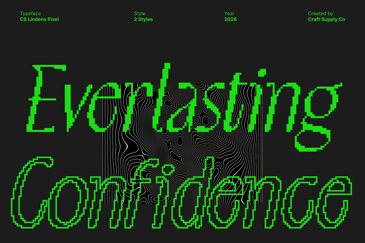 CS Lindens Pixel, a Sans Serif Font by Craft Supply Co. (Photo 6 of 8)