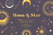 Moon & Star Magic Celestial pack, an Object Illustration by Alisovna (Thumbnail 1 of 14)